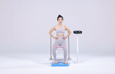 Sacral Adduction (sitting with right lower limb abducted)